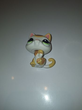 Petshop LPS  chat blanc marron yeux verts