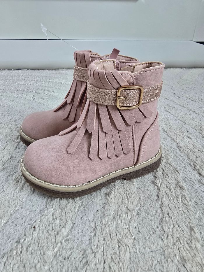 Bottine rose et dore