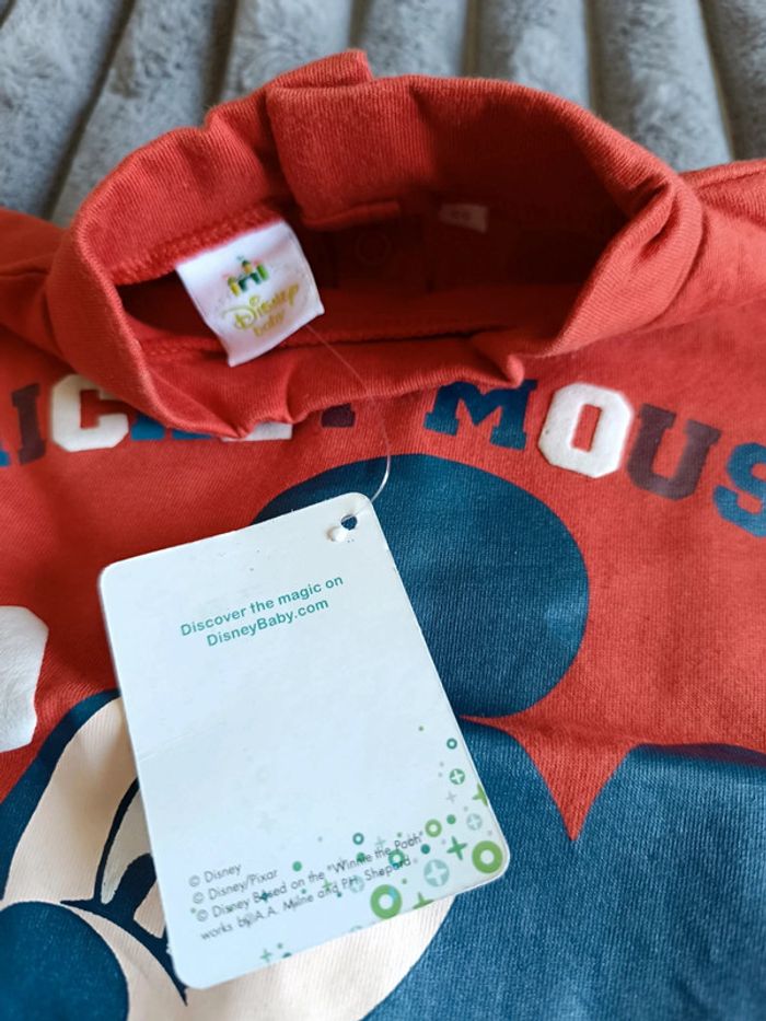 NEUF Etiq. T-shirt Mickey T. 86cm Disney - photo numéro 4