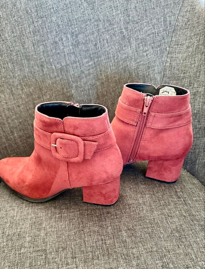 🍃 Bottines bordeaux – FPC – Taille 39 – Bon état - photo numéro 5