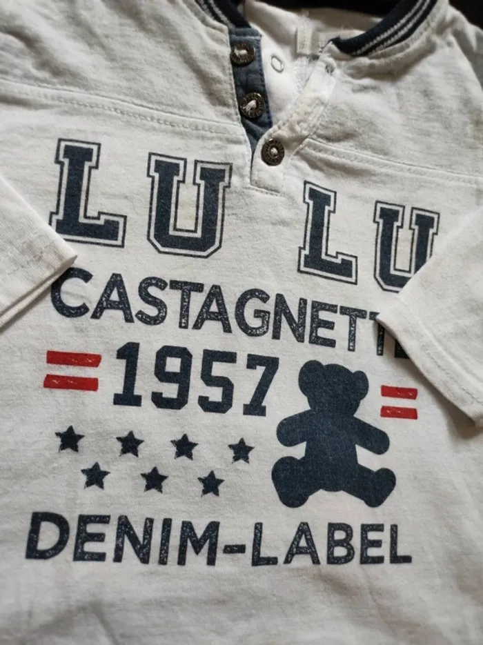 Tee shirt manches longues lulu castagnette 12 mois - photo numéro 3