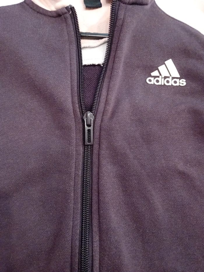 Veste Adidas Fille 13/14 ans Rose Violet Blanc - photo numéro 7