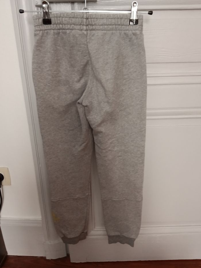 Bas de jogging adidas gris chiné et vert anis - photo numéro 3