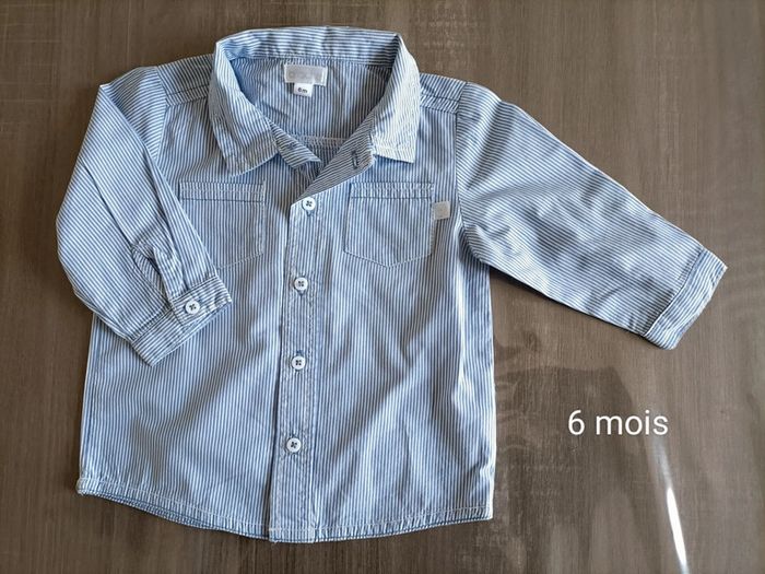 Ensemble Chemise manches longues rayée/ jean Creeks 6 mois - photo numéro 5