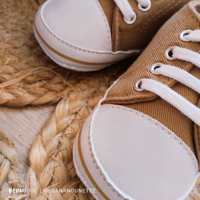🧡 Chaussures Bébé Neuves – Chocolatine – Pointure 18/19 – Camel & Lion – Type Converse - photo numéro 8