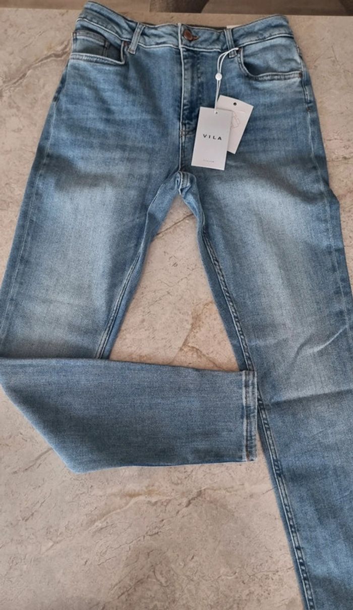 Jean Skinny Vila - Sarah WU05 - Denim Medium Bleu - photo numéro 3