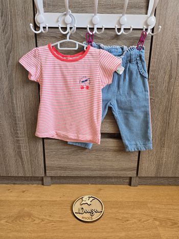 Vêtement Bébé Fille - Ensemble - Mots d’enfants - 12 mois