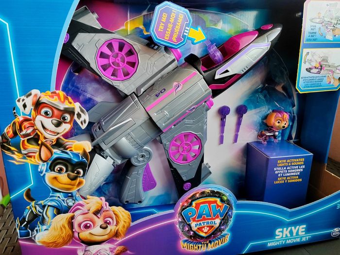 Grand Avion Jet - La Pat Patrouille, Skye/Stella - Paw patrol ( 40cm ) - photo numéro 2
