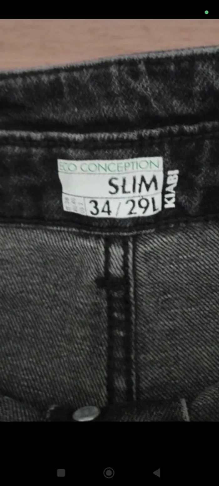 Jean noir mom fit kiabi XS - photo numéro 4