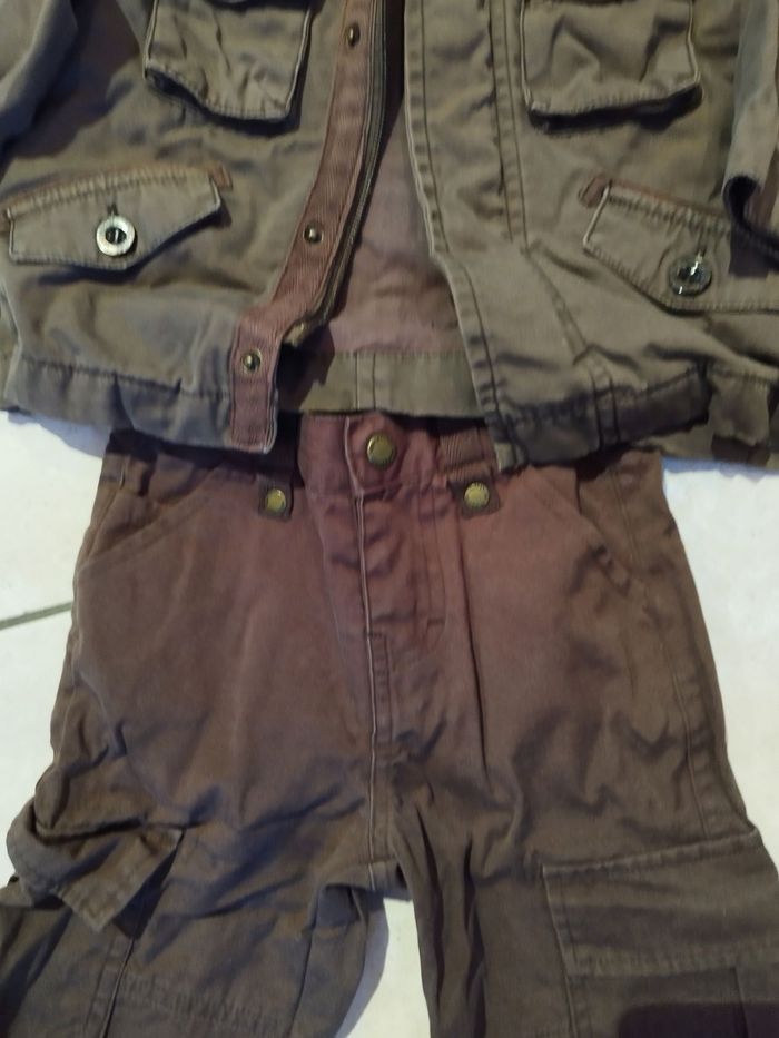 Ensemble pantalon et veste marron Verbaudet - 1 an - photo numéro 2