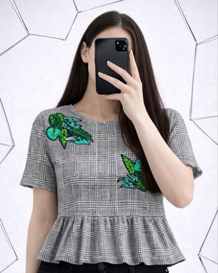 Blouse Zara À Carreau - photo numéro 1