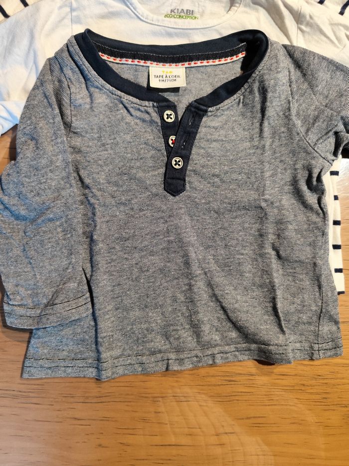Lot de 6 t-shirts manches longues garçon taille 9 mois - photo numéro 7