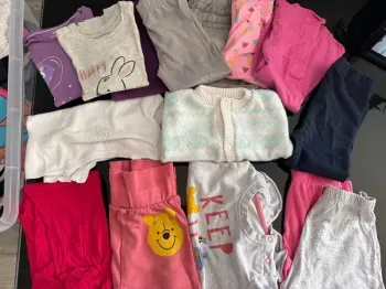 👚👖 lot 18 vêtements - bébé fille - 18-24 mois- toutes marques - 18-24 mois - bon état très bon état