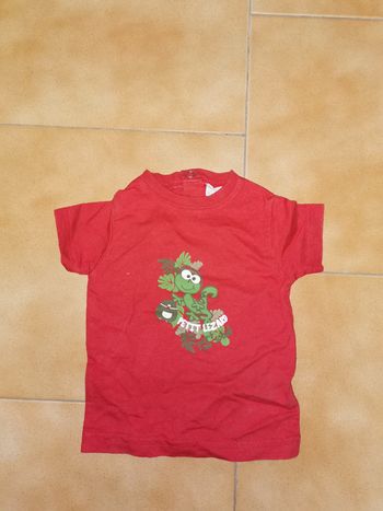 Tee shirt rouge lézard 6mois