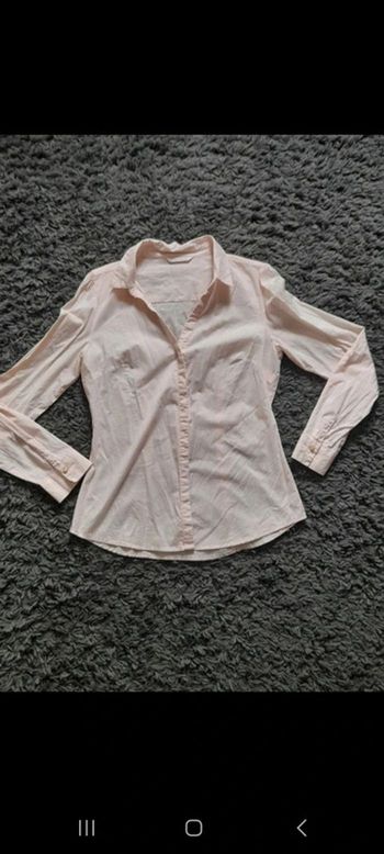 Chemise rose poudrée Camaïeu