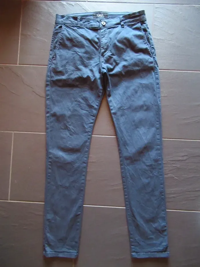 Pantalon chino homme bleu marine 38 / M Smog très bon état