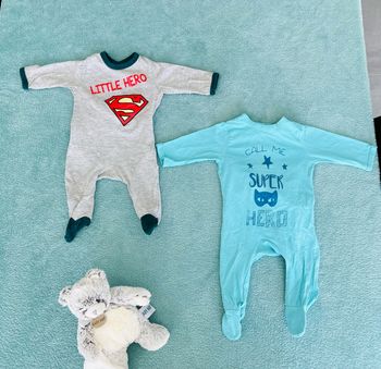2 pyjamas léger garçon 1mois