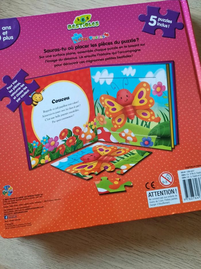 Mon premier livre puzzle Les Bestioles - photo numéro 3