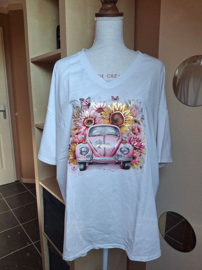T shirt NEUF grande taille coccinelle - photo numéro 1