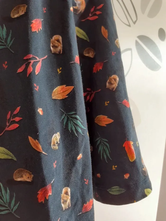 Jupe marine motifs animaux de la forêt - photo numéro 3