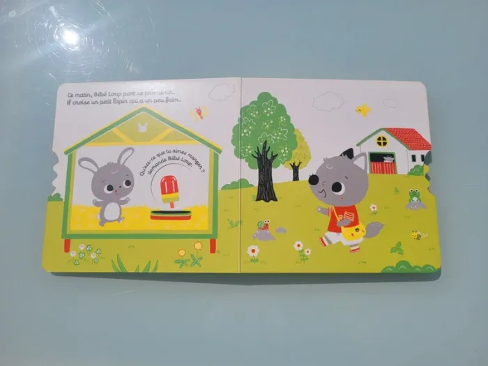 Livre animé Bébé Loup 🐥 Qui mange quoi ? 🫏 - photo numéro 3