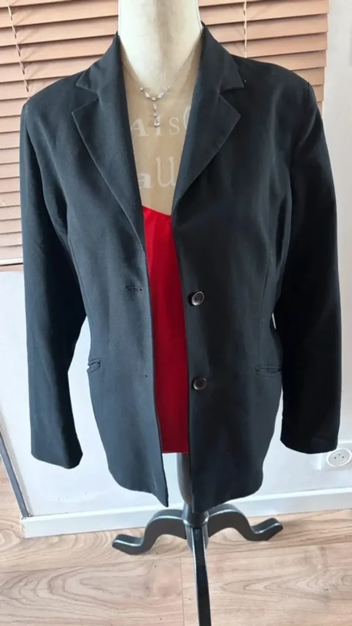 💕 blazer veste tailleur noir taille 46 xxxl #kiabi - photo numéro 4