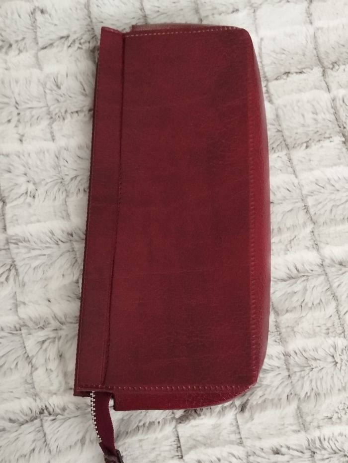 Trousse bordeaux vintage - photo numéro 2