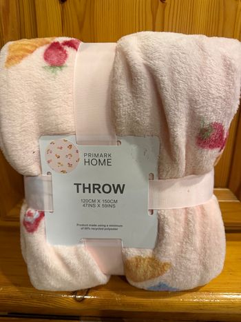 Plaid croissant petit déjeuner neuf