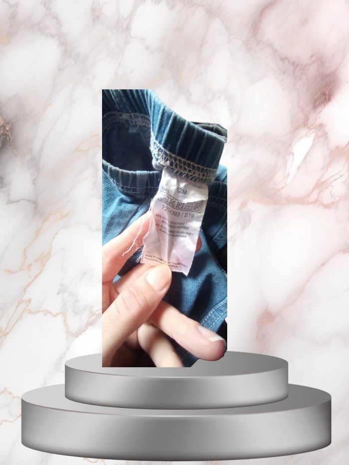 legging effet jean pour bébé fille taille 12 mois - photo numéro 4