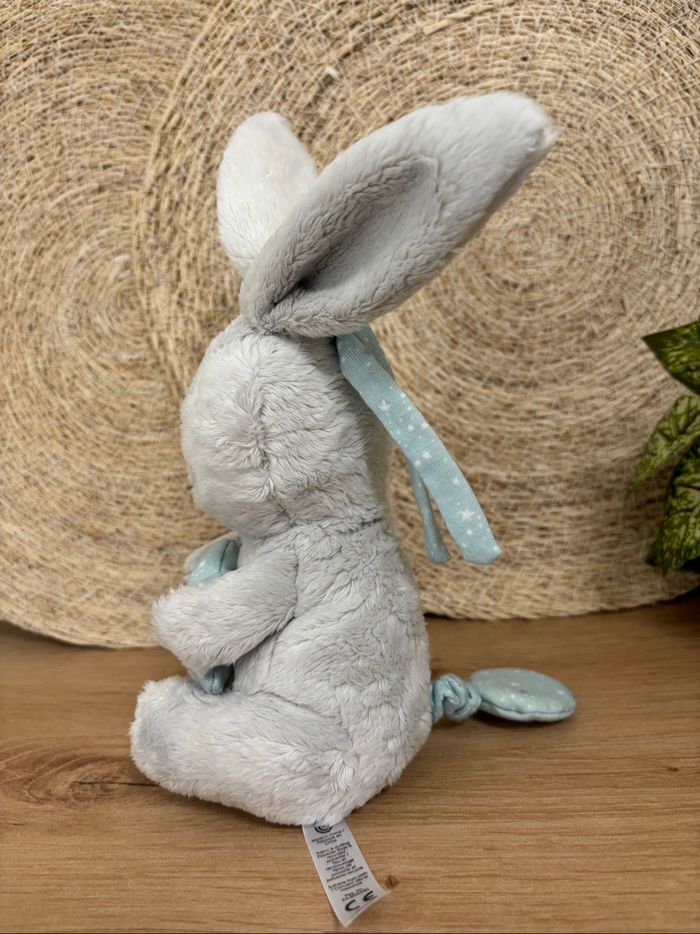 Doudou lapin gris étoile bleu musical kaloo - photo numéro 3
