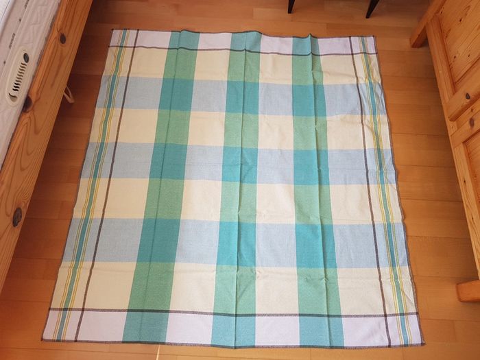 Lot une nappe et six serviettes vintage
