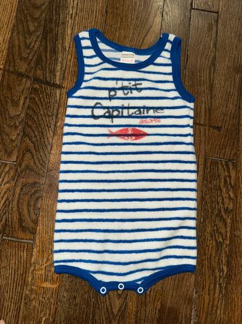 Barboteuse éponge absorba 18 mois (taille pas immense)