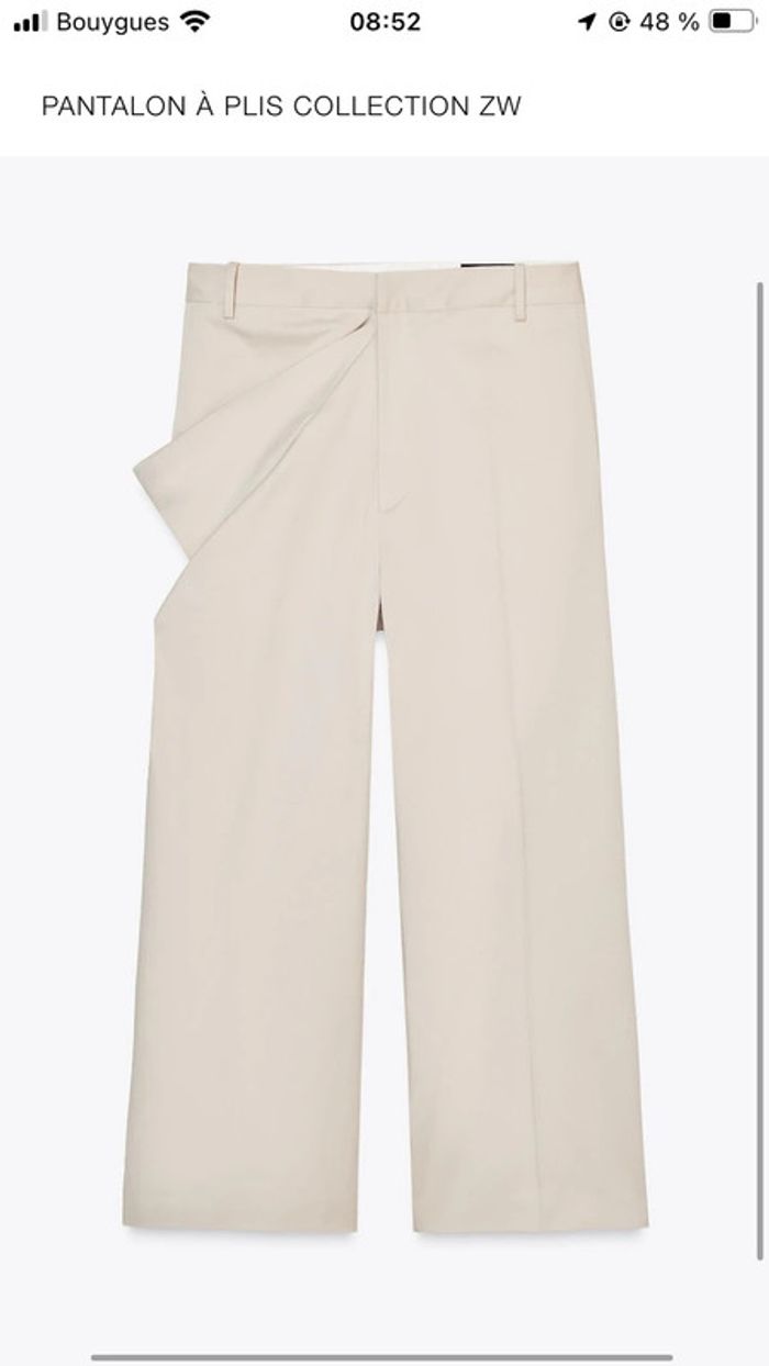 Pantalon à plis