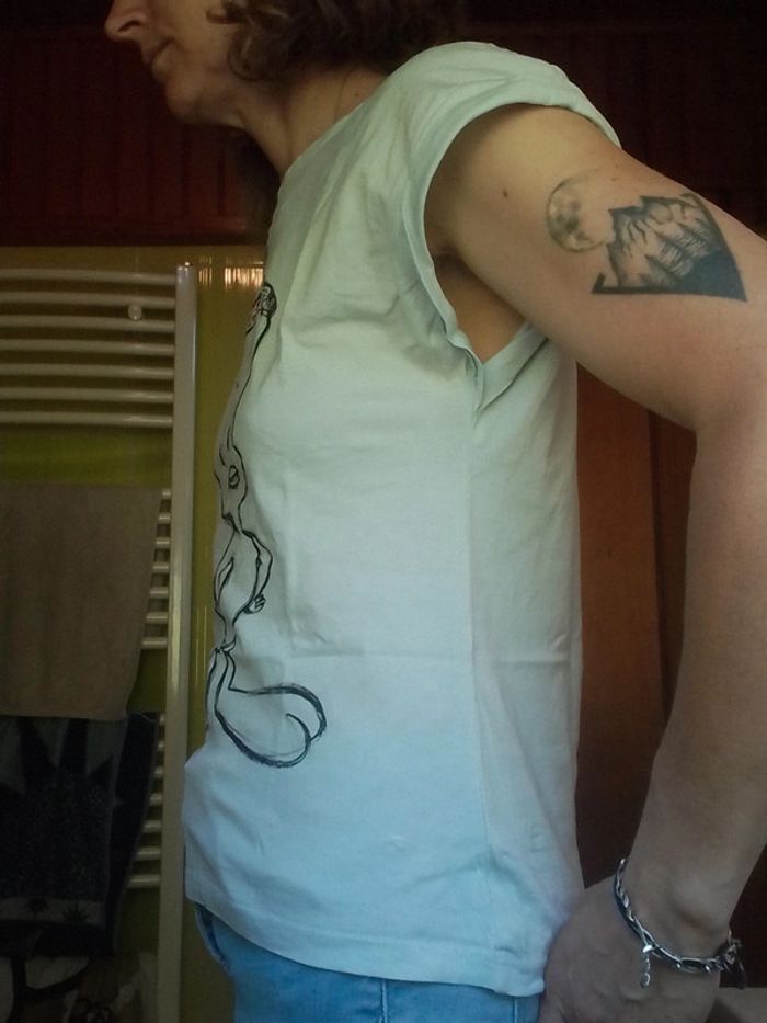 T-shirt femme bleu ciel Titi - photo numéro 4