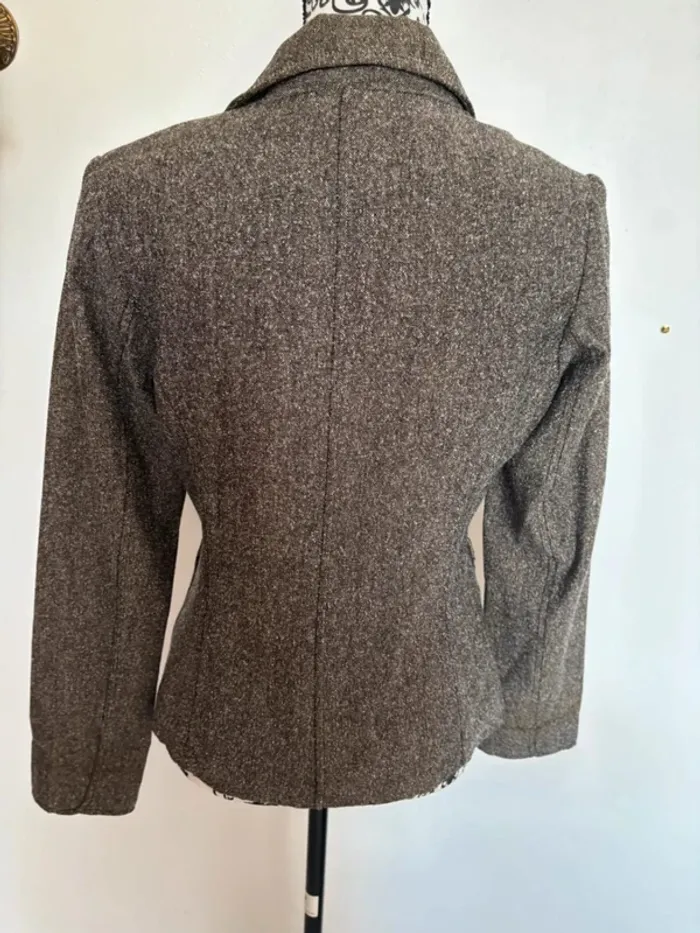 Blazer femme marron chiné 38 - photo numéro 4