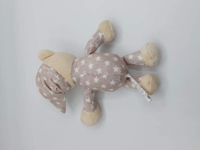 Peluche doudou ours dormeur beige marron blanc TOM & KIDDY bisous d’ange étoiles - photo numéro 2