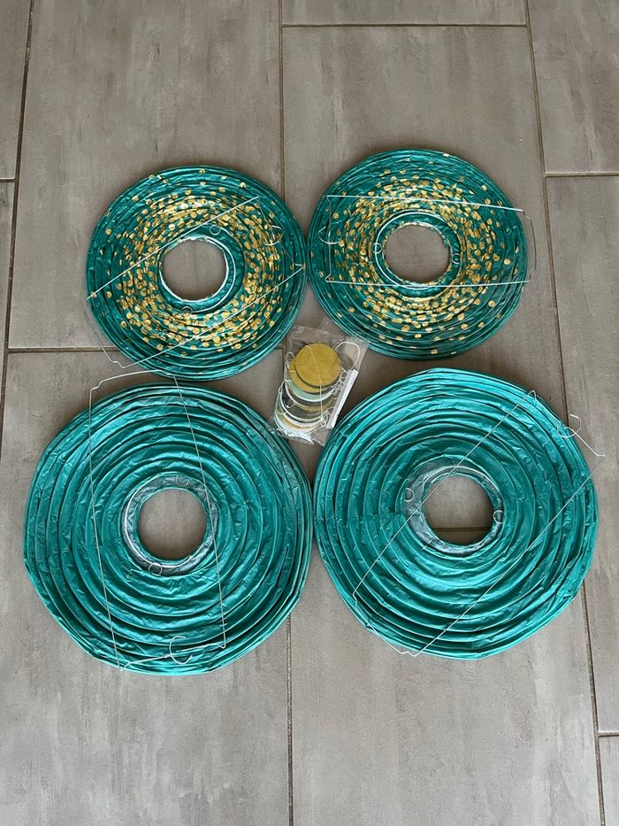 Lot de déco bleu/or