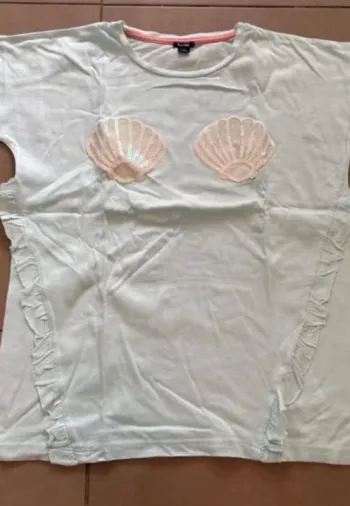 T short turquoise enfant fille taille 12 ans Kiabi