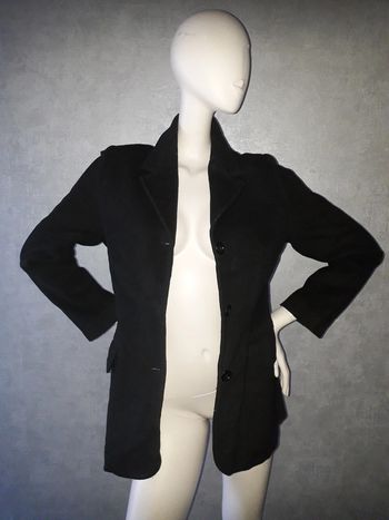 manteau noir court forme blazer promod taille 40