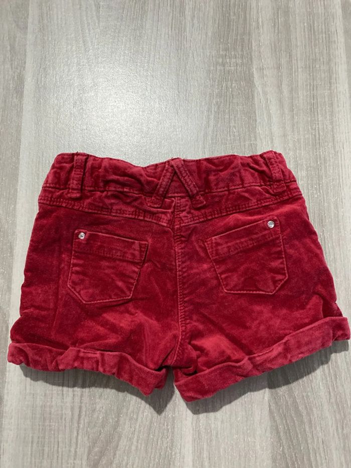 Short en velours rouge / bordeaux orchestra 3 ans - photo numéro 6