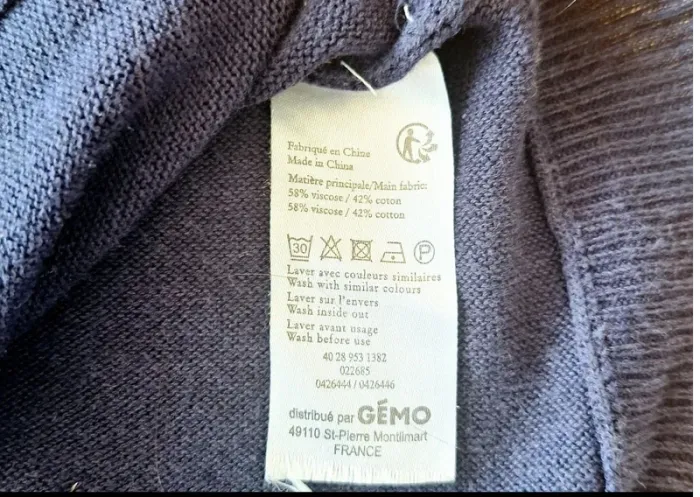 Top bleu manches chauve souris 🦇 T38-M - photo numéro 4