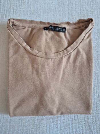 Tee-shirt beige crop top Zara taille S