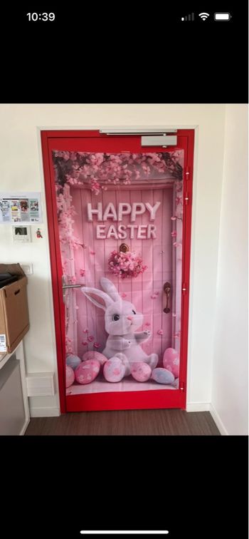 Toile de porte Pâques