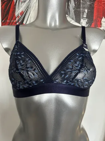Soutien gorge dentelles marine T85A
