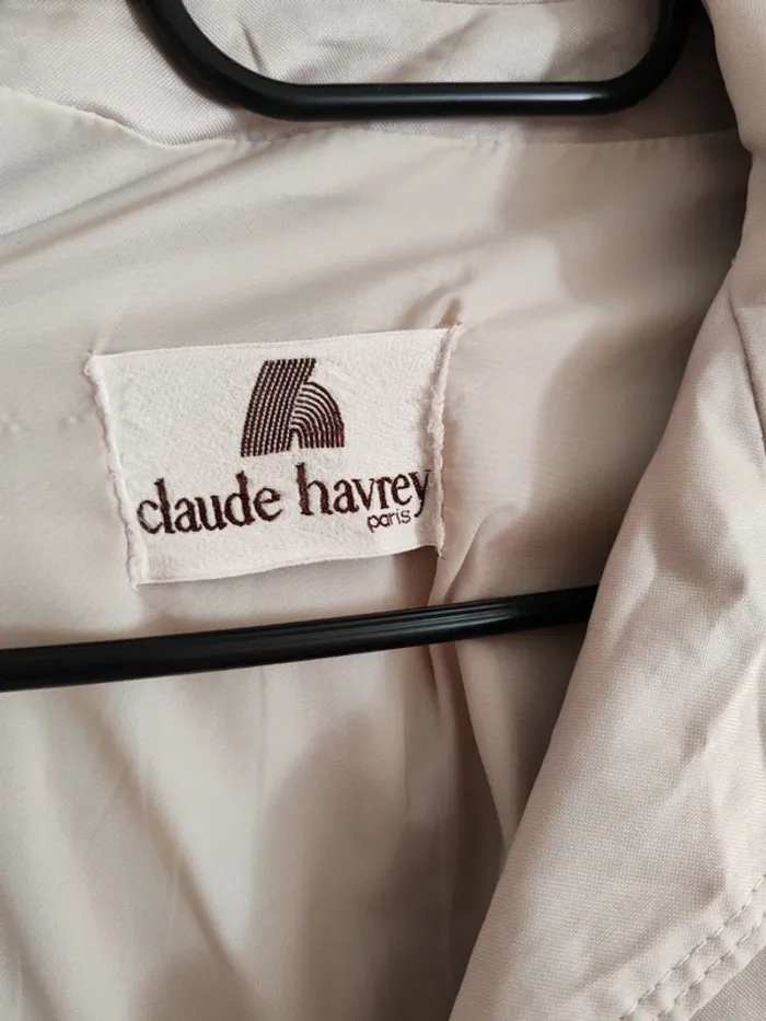 Trenchcoat Claude Havrey Paris beige clair – Taille 38 (très bon état) - photo numéro 5