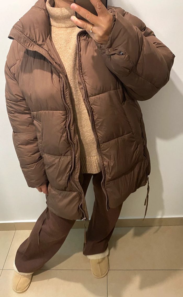 Doudoune Puffer Coat Oversize Chaude ZARA Taille M Et Plus - photo numéro 7