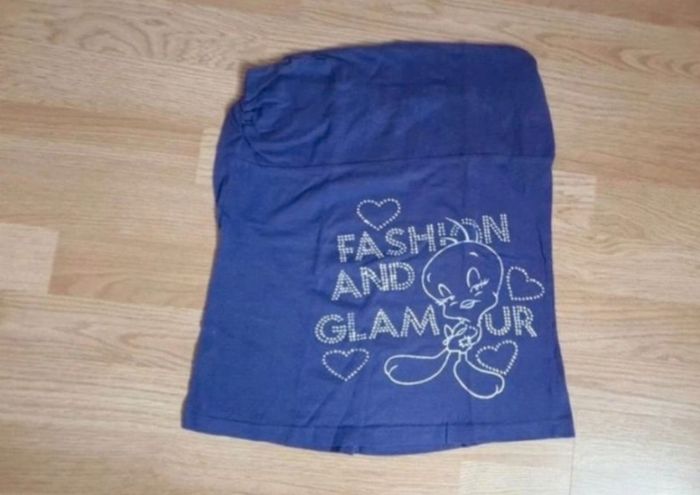 Dos nu "Titi 20 age" violet argenté et strass - photo numéro 5