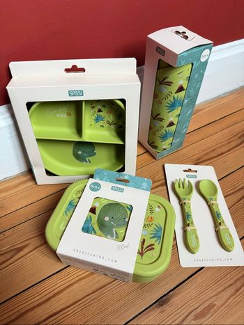 Ensemble repas en silicone neuf Sassi