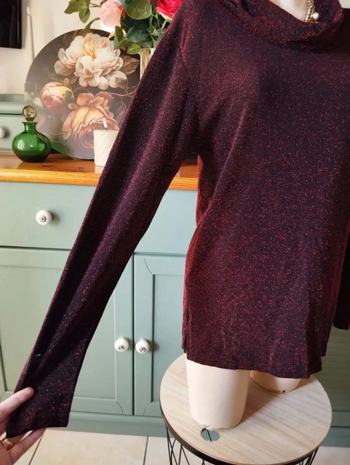 🌹Blouse Scintillante Col Bénitier Vernal Paris T38/40🌹 - photo numéro 12