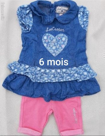 Ensemble été pantacourt + robe fille - Lee Cooper - 6 mois